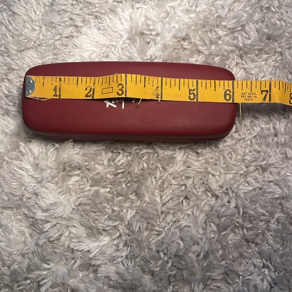 Ray-Ban Eyeglasses Sunglasses Case Burgandy Hard Shell Clamshell Silver Logo - Picture 12 of 13